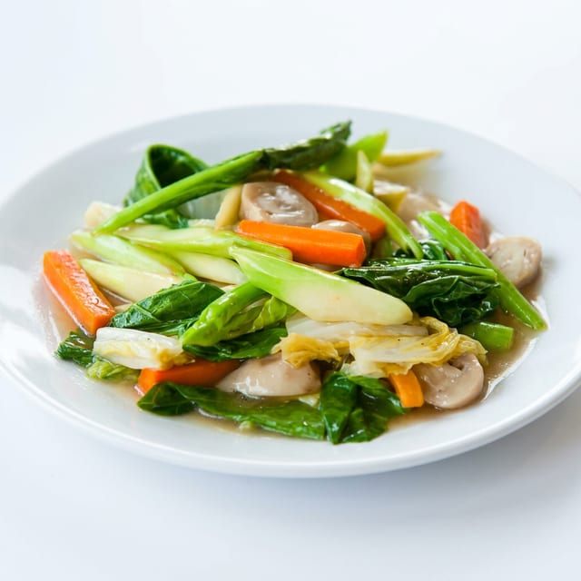 Mixed Vegetables and Rice.