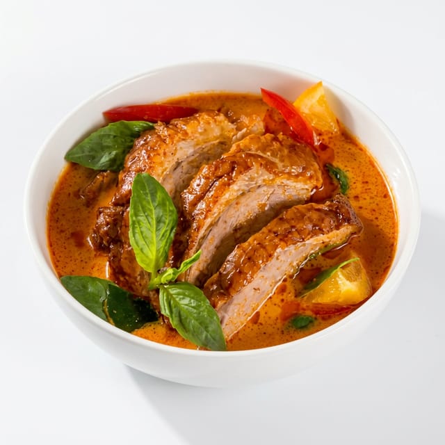 Duck Red Curry and Rice.